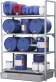 Produktbild: Cemo Regal 540 132 x 200 x 80 cm 3 x Gitterrost mit 6 Fassauflagen, GFK-Wanne, 7734