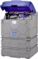Produktbild: Cemo AdBlue-Tankanlage Cube Outdoor Premium mit geöffnetem Deckel, Pumpe und Zapfpistole