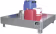 Produktbild: BAUER® SÜDLOHN Auffangwanne WO 4/200 v, 1.200 x 285 x 1.200 mm, Auffangvolumen max. 230 l, feuerverzinkt