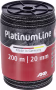 Produktbild: Ako Breitband PlatinumLine 20 mm/200 m, schwarz, weiß, 442831