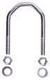 Set: Suevia Halter Mod. 177 Abstand Bohrungen 76 mm, für Tränkebecken, Adapterplatte, Rohre mit max. 2