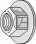 Produktbild: Industriehof® Sechskantmutter DIN 6927 M 10 - 10.9, SW 10, mit Flansch und Klemmteil
