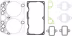 Set: Fendt Dichtungssatz oben, für Motor je 2-Zylinder Traktor Favorit 800, Favorit 900 Vario, Vario 900, Xylon