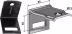Technische Zeichnung: Industriehof® Zinkenhalter C 65 x 6 mm für Federzinken 45 x 12 mm, Passender Rahmen 50 x 50 mm