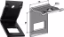 Technische Zeichnung: Industriehof® Zinkenhalter D für Kultizinken 45 x 10 mm, Passender Rahmen 60 x 60 mm für Dal-Bo