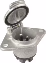 Produktbild: Herth + Buss Steckdose 7-polig, 24 V, Schraubanschluss, Aluminium, ISO 1185 N-Typ