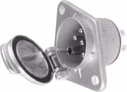 Produktbild: Herth + Buss Steckdose S-Typ 7-polig, 24 V, Flachsteckanschluss 6,3 mm, Aluminium, ISO 3731 S-Typ