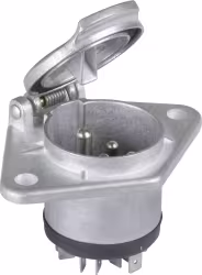 Produktbild: Herth + Buss Steckdose 7-polig, 24 V, Flachsteckanschluss 6,3 mm, Aluminium, ISO 1185 N-Typ