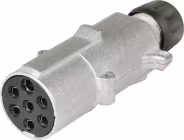 Produktbild: Herth + Buss Stecker N-Typ, 7-polig, 24 V, Flachsteckanschluss 6,3 mm, Aluminium, ISO 1185 N-Typ