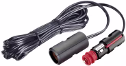 Produktbild: Herth + Buss Steckdose 1-polig, 12 – 24 V 8 A, Kunststoff, mit Sicherung und Flachkabel
