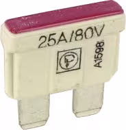 Produktbild: Herth + Buss Flachstecksicherung FKS-80, LF, Standard, 80 V, 25 A, natur, für Elektrofahrzeuge