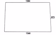 Technische Zeichnung: Frontscheibe klar, Breite 1.284 mm, 1.368 mm, für Traktor Zetor UR 1 Serie 2