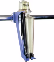 Produktbild: Waikato® Milchmengenmessgerät MK5 mit transparentem Messrohr und blauem Halter