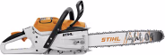 Produktbild: STIHL Akku-Kettensäge MSA 300 in Weiß-Orange mit Führungsschiene und Kette