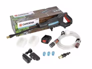 Set: GARDENA Akku-Mitteldruckreiniger AquaClean 24/18V P4A Ready-To-Use Set Dampfstrahler