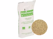 Produktbild: Kaiser Biofutter Geflügelfutter für Biobetriebe, Sack und Detailansicht des Futters
