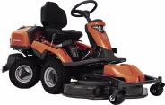 Produktbild: Husqvarna Rider R 320X AWD Aufsitzmäher in Orange-Schwarz mit Allradantrieb und Frontmähwerk