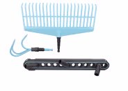 Produktbild: GARDENA cs-Komplettangebot Rechenbesen+Grubber+BasisleisteFlex+Stiel
