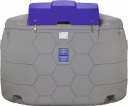 Produktbild: Cemo AdBlue®-Tankanlage 5.000 l, grau mit blauem Deckel, stationär mit 230 V-Pumpe