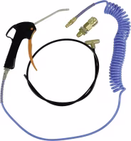 Produktbild: Blaspistole Standard mit Spiralschlauch, Stecker, Muffe mit Verschraubung, T-Stück, PA-Rohr