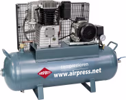 Produktbild: Airpress Kompressor K 100-450 100 l-Behälter, Abgabeleistung 238 l/min, 12 bis 14 bar, 36512-N