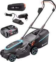 Produktbild: GARDENA Akku-Rasenmäher PowerMax 37 mit 2 Akkus/Ladegerät, 14638-55