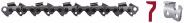 Produktbild: Oregon® Sägekette Super 20 Chisel™, .325", Vollmeißel, Rollenware mit Detailansicht der Glieder