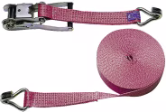 Produktbild: KERBL Zurrgurt 8 m x 50 mm 2-teilig, Spitzhaken, Ratsche rot