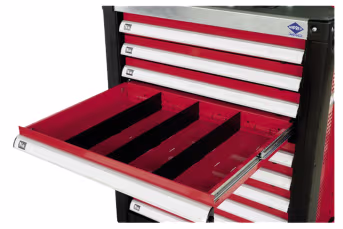 Produktbild: Trennblech neue Ausführung mit 2 Nasen, niedrig, 395 x 55 mm, für Werkzeugwagen 217-teilig, 447-teilig