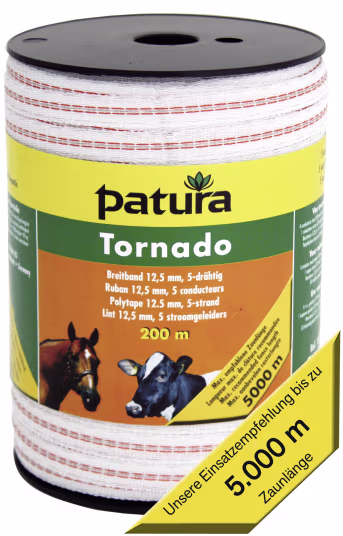 Produktbild: Patura Breitband Tornado weiß, orange 12,5 mm