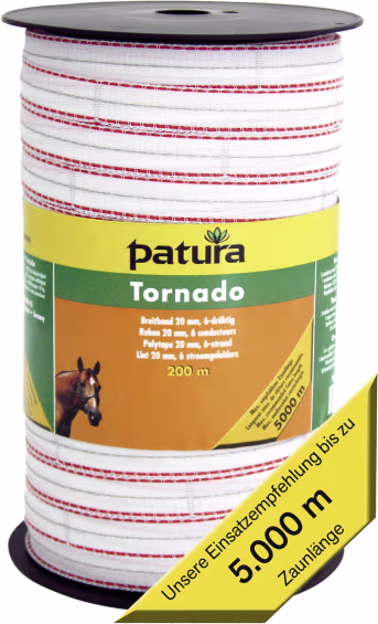 Produktbild: Patura Breitband Tornado weiß, orange 20 mm