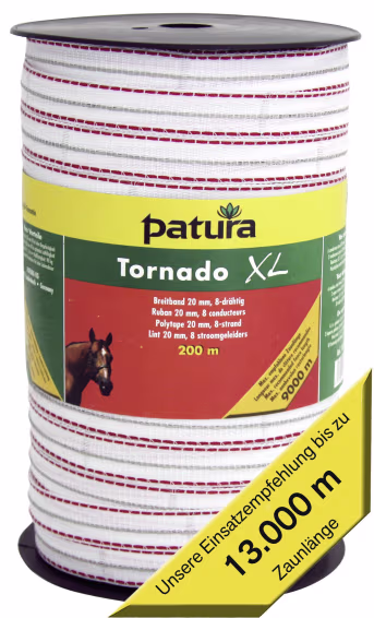 Produktbild: Patura Breitband Tornado XL weiß, rot 20 mm