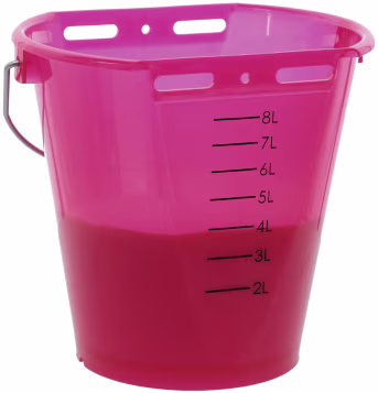 Produktbild: KERBL Kälbertränkeeimer 8 l rund 1 x Eimer/ohne Ventil/Sauger, Kunststoff (lebensmittelecht), rosa