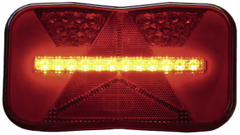 Produktbild: LED-Schlussleuchte Rio II, 12 V, mit roter und gelber Leuchtfläche