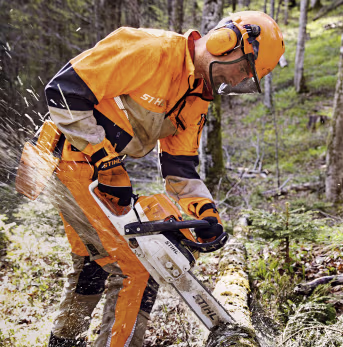 Lifestyle: STIHL Forstjacke Dynamic Vent, warnorange, kaki, schwarz