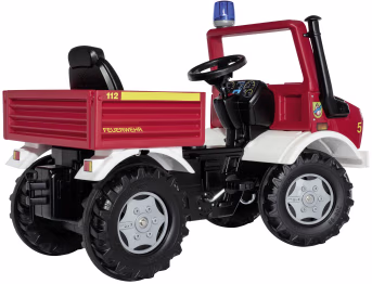 Produktbild: Rolly Toys® Trettraktor Unimog Fire mit Schaltung, Bremse und Blaulicht