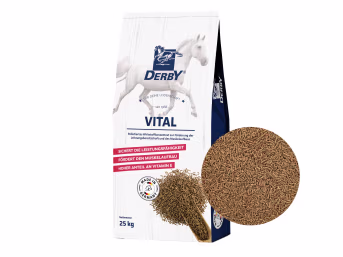 Produktbild: DERBY® Vital zur Aufwertung der Ration von Sport- und Zuchtpferden