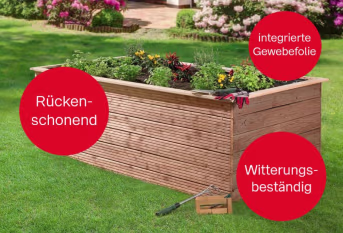Lifestyle: Hochbeet 200 x 100 x 72 cm Lärchenholz natur, ohne Füllerde