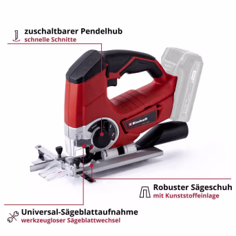 Produktbild: EINHELL Power X-Change Akku-Stichsäge TE-JS 18/80 Li-Solo