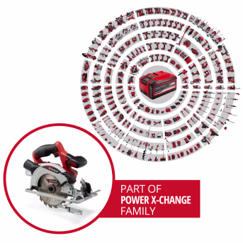 Produktbild: EINHELL Power X-Change Akku-Handkreissäge TE-CS 18/165-1 Li - Solo