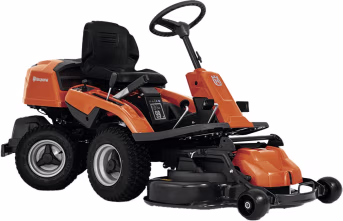 Produktbild: Husqvarna Rider R 214T Aufsitzmäher in Orange-Schwarz mit Mähdeck
