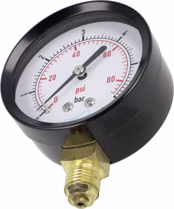 Produktbild: Manometer 0 bis 6 bar Trocken, Anschluss 1/4 AG unten, Ø außen 63 mm