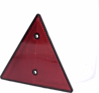 Produktbild: Rückstrahler dreieckig, rot, 158 x 138 x 8 mm, geschraubt