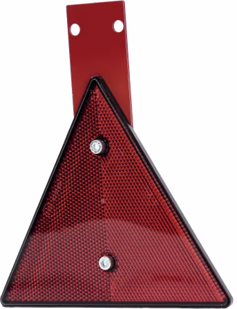 Produktbild: Rückstrahler Höhe 185 mm dreieckig, rot, mit Pendel aus Edelstahl