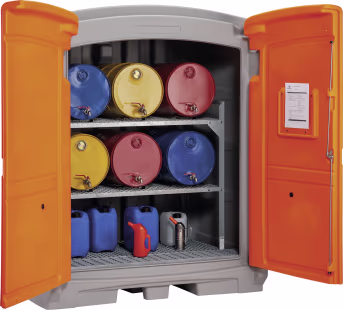 Produktbild: Cemo Gefahrstoffdepot 220/2, für zwei 200 Liter Fässer, 11550