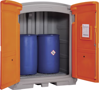 Produktbild: Cemo Gefahrstoffdepot 220/2, für zwei 200 Liter Fässer, 11550