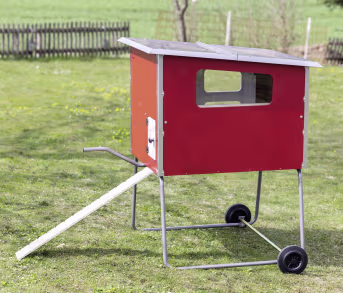 Produktbild: KERBL Hühnerstall MobileCoop Holz mit erhöhtem Aufbau und Rollen, 113 x 92 x 138 cm