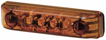 Produktbild: Hella® LED-Seitenmarkierungsleuchte gelb, rechteckig, 12 – 24 V