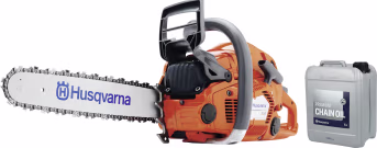 Produktbild: Husqvarna® Benzin-Kettensäge 555 3,1 kW (4,2 PS) Schienenlänge 45 cm, ohne Handschuhe, mit 1 Kette, Kettenöl