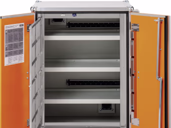 Produktbild: Cemo Akku-Ladeschrank Basic 8/20 400 V, 810 x 2.130 x 660 mm, mit Füßen, 12049